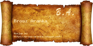 Brosz Aranka névjegykártya