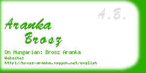 aranka brosz business card